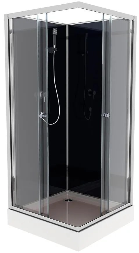 Sprchový kút štvorcový Elize 80x80 chróm