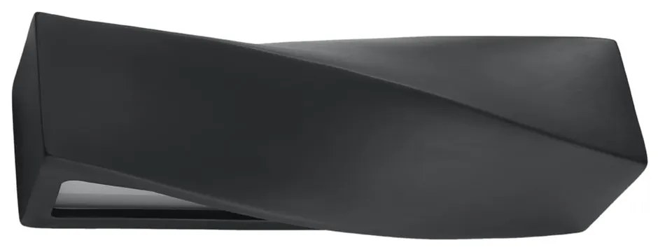 Čierne keramické nástenné svietidlo Sollux Taurus