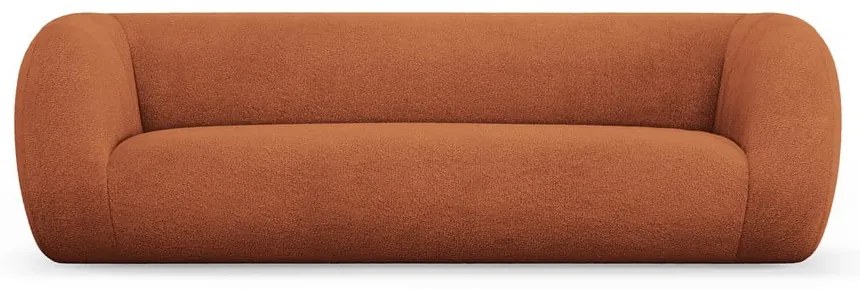 Oranžová pohovka z textílie buklé 230 cm Essen – Cosmopolitan Design