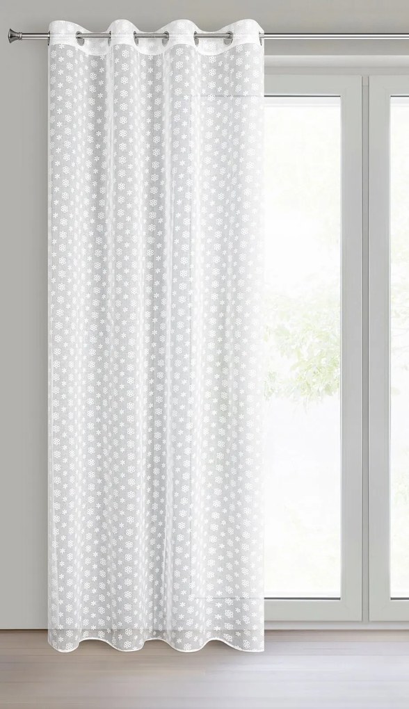 ZÁCLONA NA KRÚŽKOCH SANNY 140X250 CM KVETY