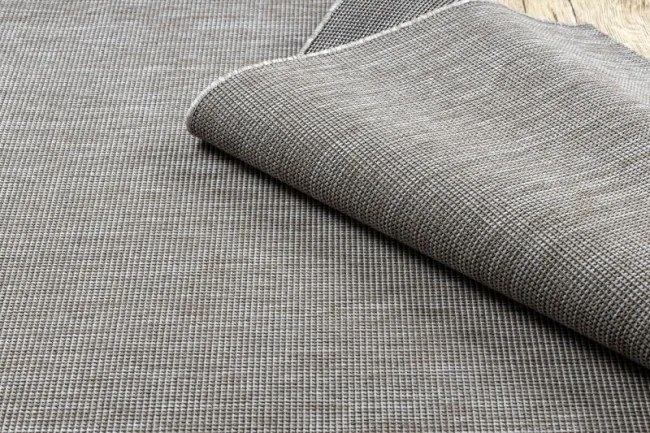 Koberec Sizal Floorlux 20580 jednofarebný - strieborný / čierny