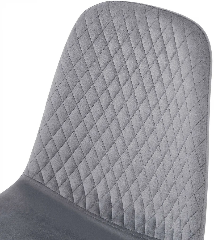 Stolička Giverny zamat - sivá