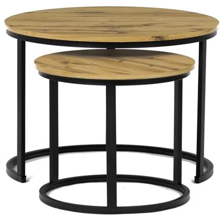 Autronic BONTEC Konferenčný stolík 70x70x51cm, mdf, divoký dub, CT-X7122 OAK Farba: Hnedá