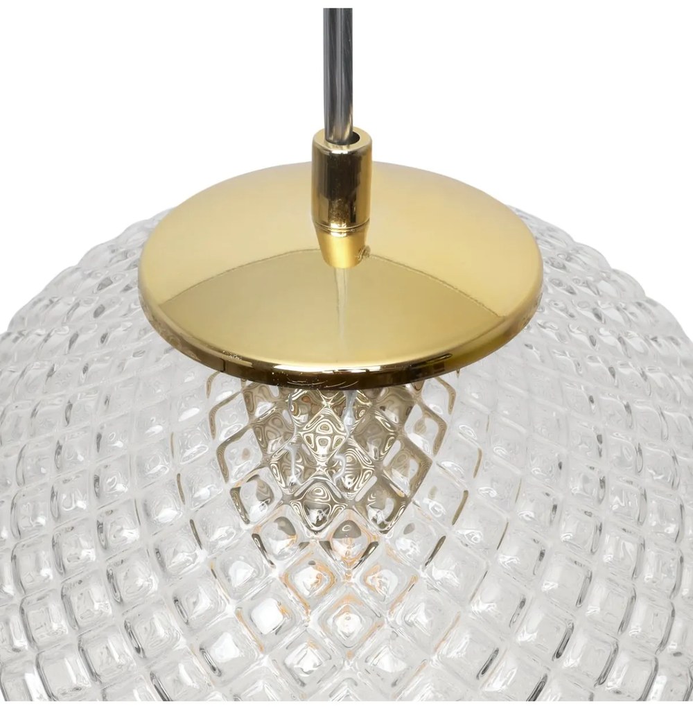 Závesne svietidlo Cannes, 1x číre sklenené tienidlo (fi 20 cm), G