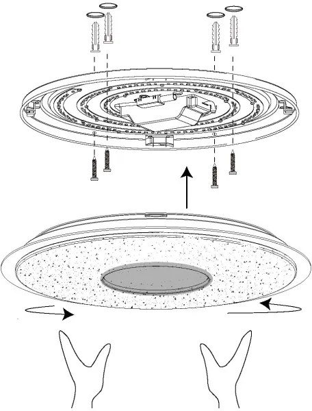 Eglo 98768 - LED RGB Stmievateľné stropné svietidlo LANCIANO-C LED/38W/230V + DO