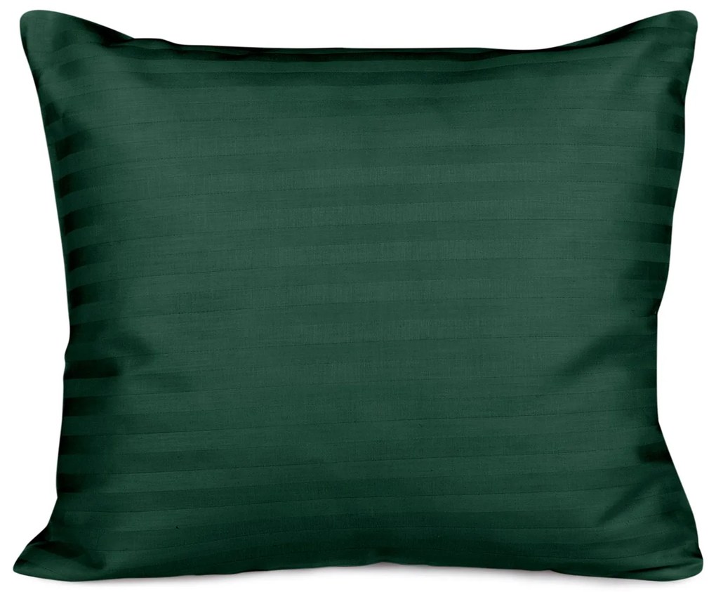 SATÉNOVÁ OBLIEČKA NA VANKÚŠ CIZGILI EXCLUSIVE 70X80 CM TMAVOZELENÁ