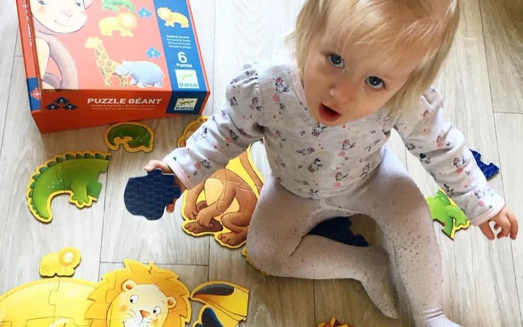 Súprava 6 puzzle pre najmenších Opičiak a jeho kamaráti