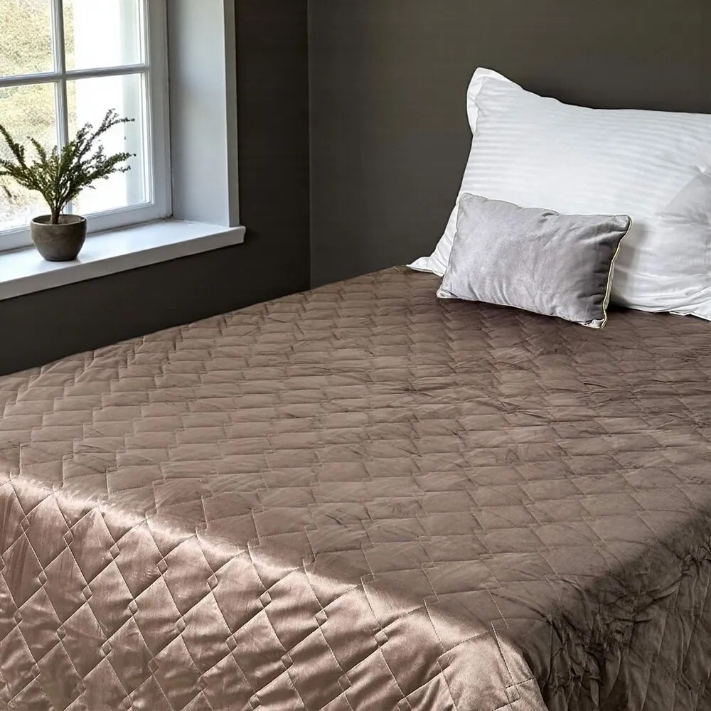 Prehoz na posteľ TORMA BROWN 220x240 cm