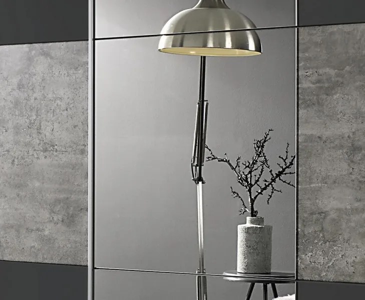 Šatníková skriňa Prenzlau, 218 cm,tmavá sivá / sivý betón