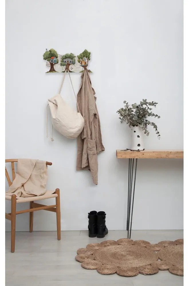 Zelený detský nástenný vešiak Tree House - Little Nice Things