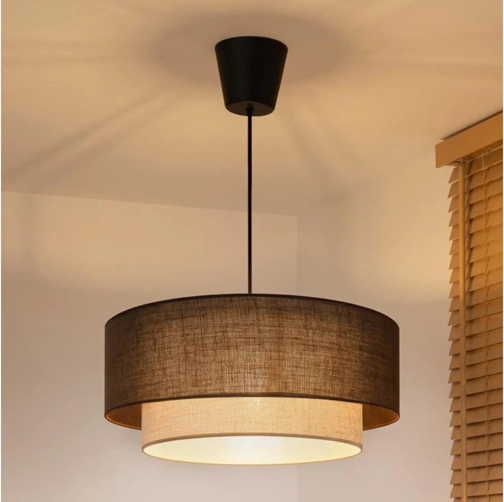 Brilagi - LED Luster na lanku BOHO ECO 1xE27/10W/230V pr. 40 cm hnedá/krémová