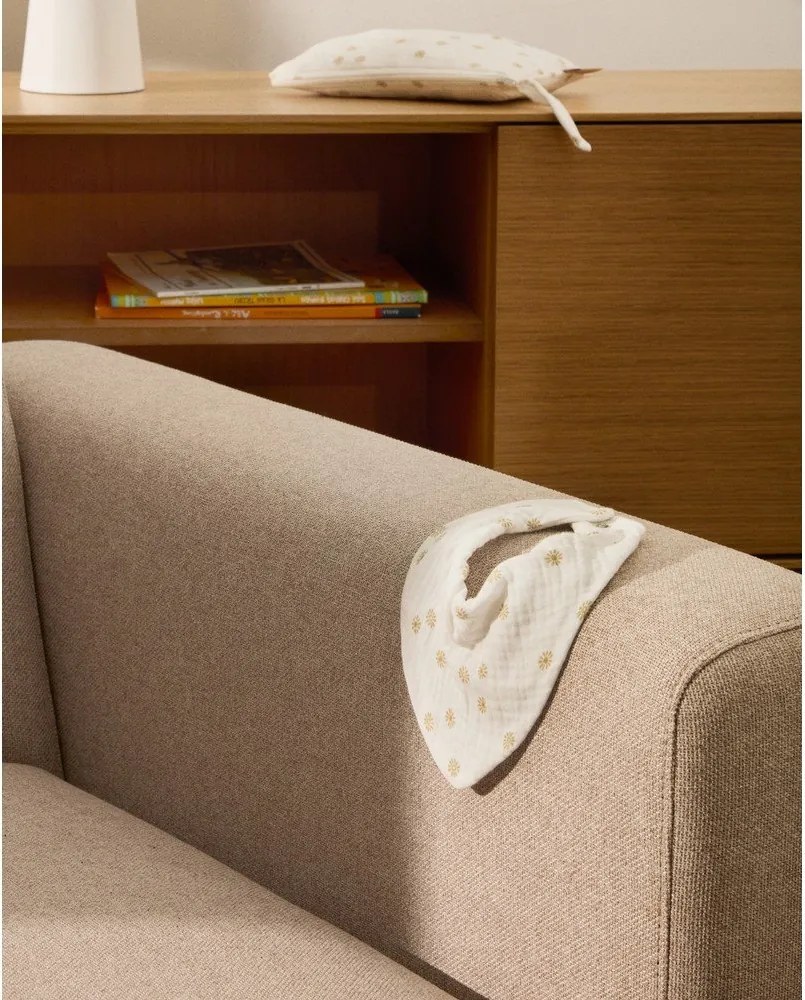 Krémové/v terakotovej farbe bavlnené podbradníky v súprave 2 ks Olna – Kave Home