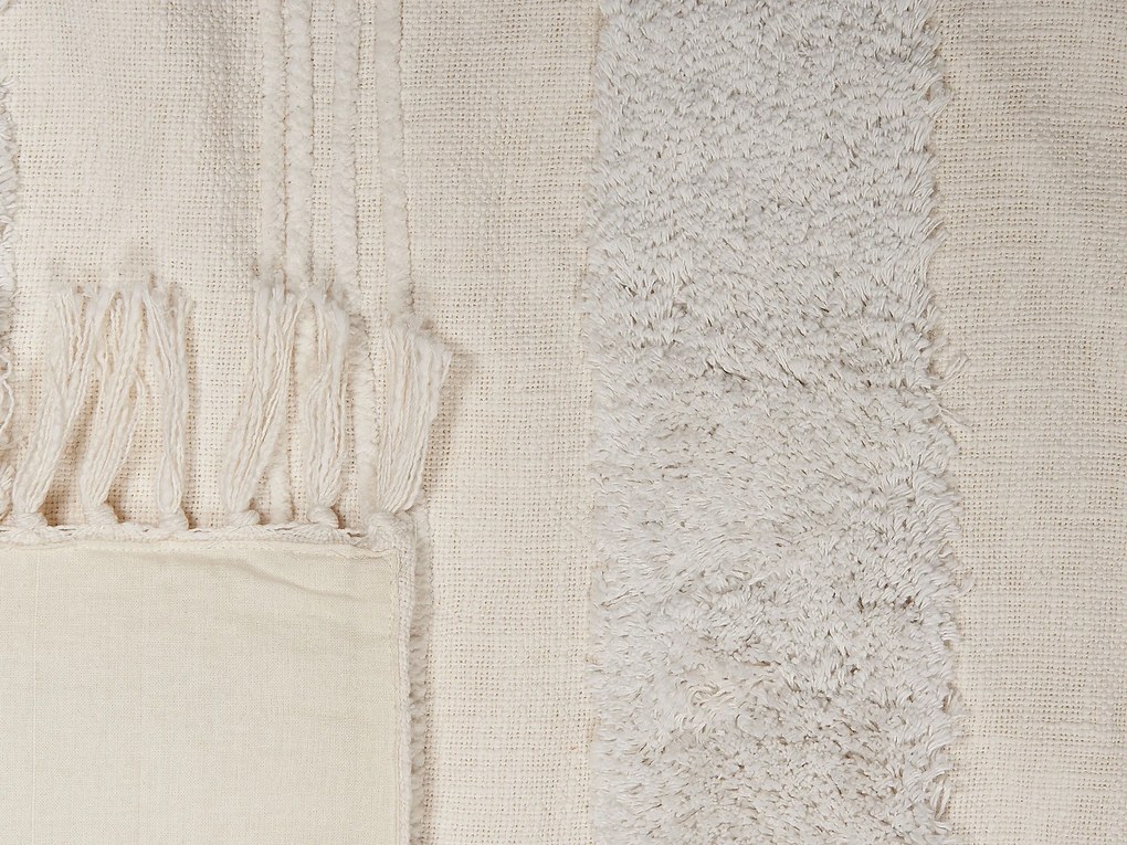 Bavlnená prikrývka 130 x 180 cm biela RAEBARELI Beliani