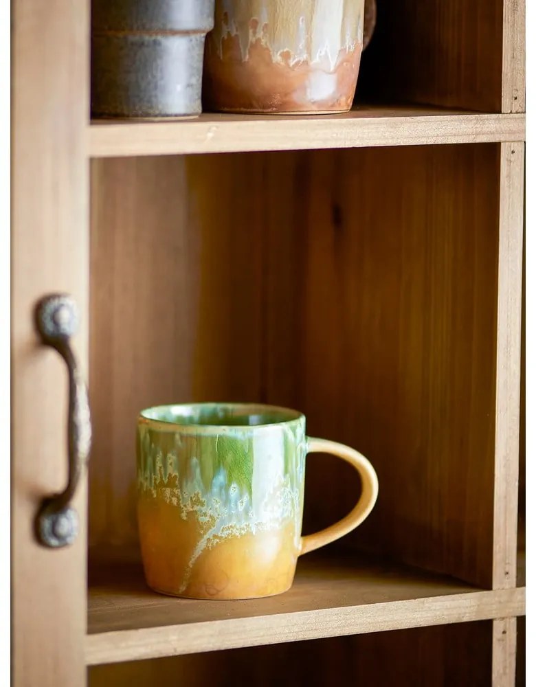 Žltá/svetlozelená šálka z kameniny 400 ml Milani – Bloomingville