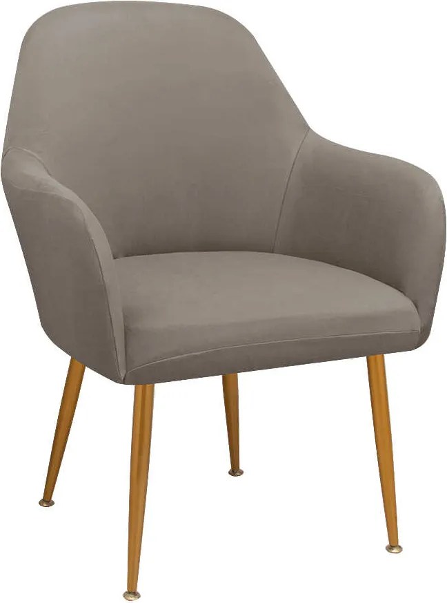 Napínací poťah na stoličku s opierkami AVERO Farba: Sivohnedá