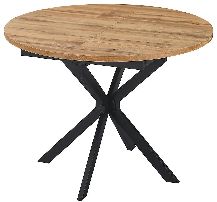 Rozkladací stôl Flint 100-135x100 prírodná/čierna