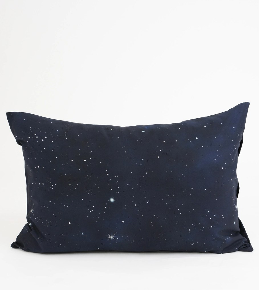 Saténová obliečka na vankúš 50 x 70 cm - Hviezdna obloha