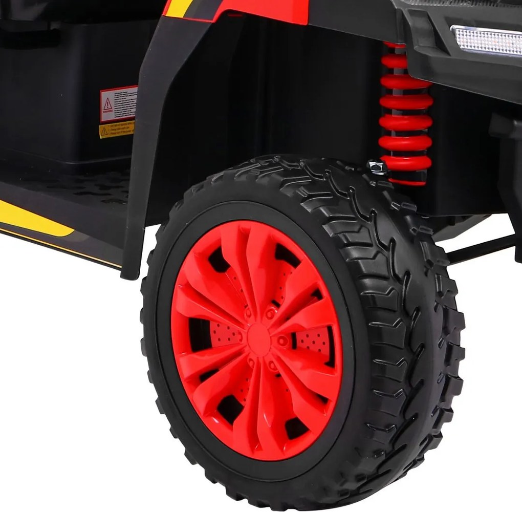 Ramiz Detské nákladné auto Farmer Truck pre 2 deti červené + pohon 4x4 + diaľkové ovládanie + sklápač + LED audio