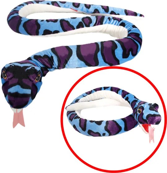 Plyšový had modrý 13378 - 142 cm