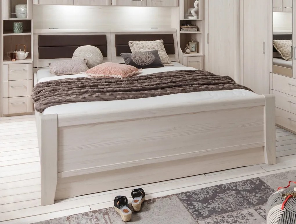 Posteľ s úložným priestorom Luxor 180x200 cm, polárny smrekovec