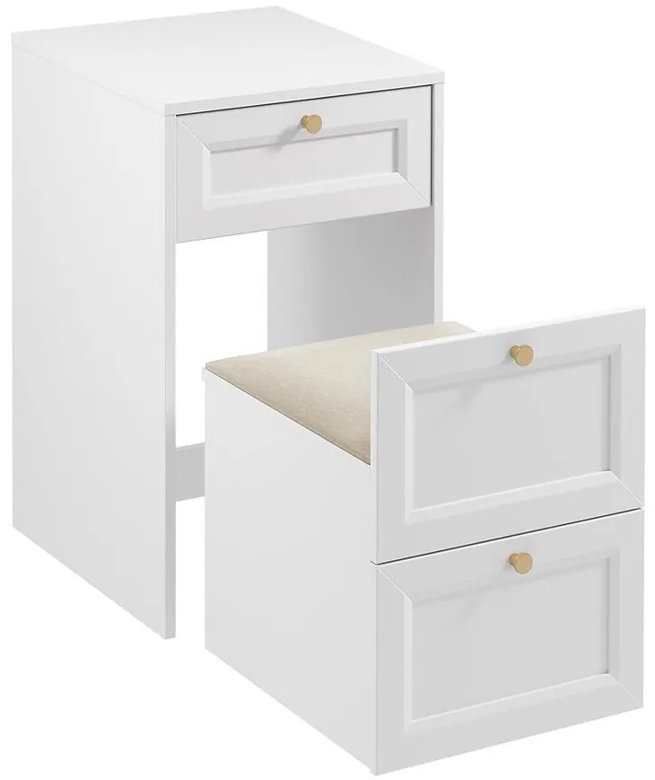 Toaletný stolík Ts Rel Biela