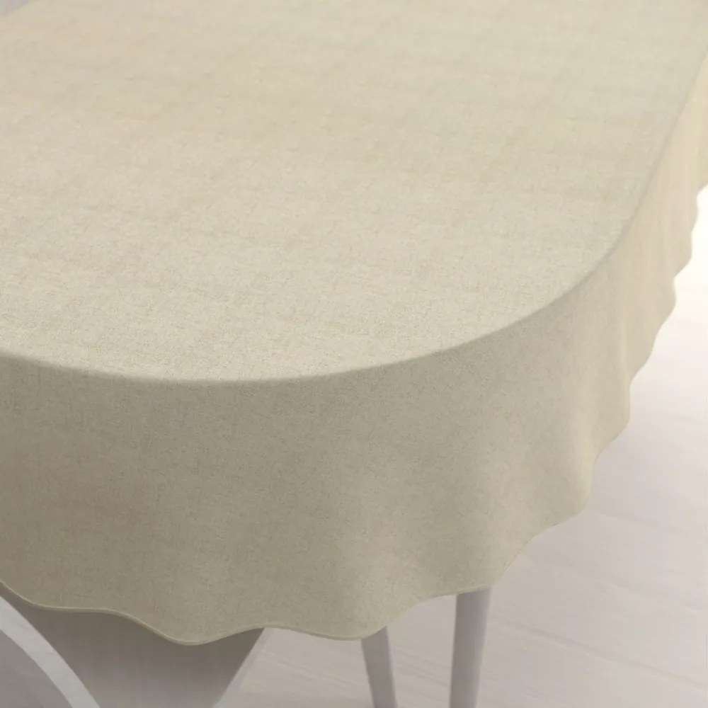 Biante Dekoračný oválny obrus PML-119 Svetlá režná 120x180 cm