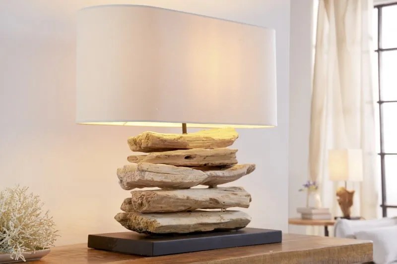 Stolná lampa z naplaveného dreva Riverine natural