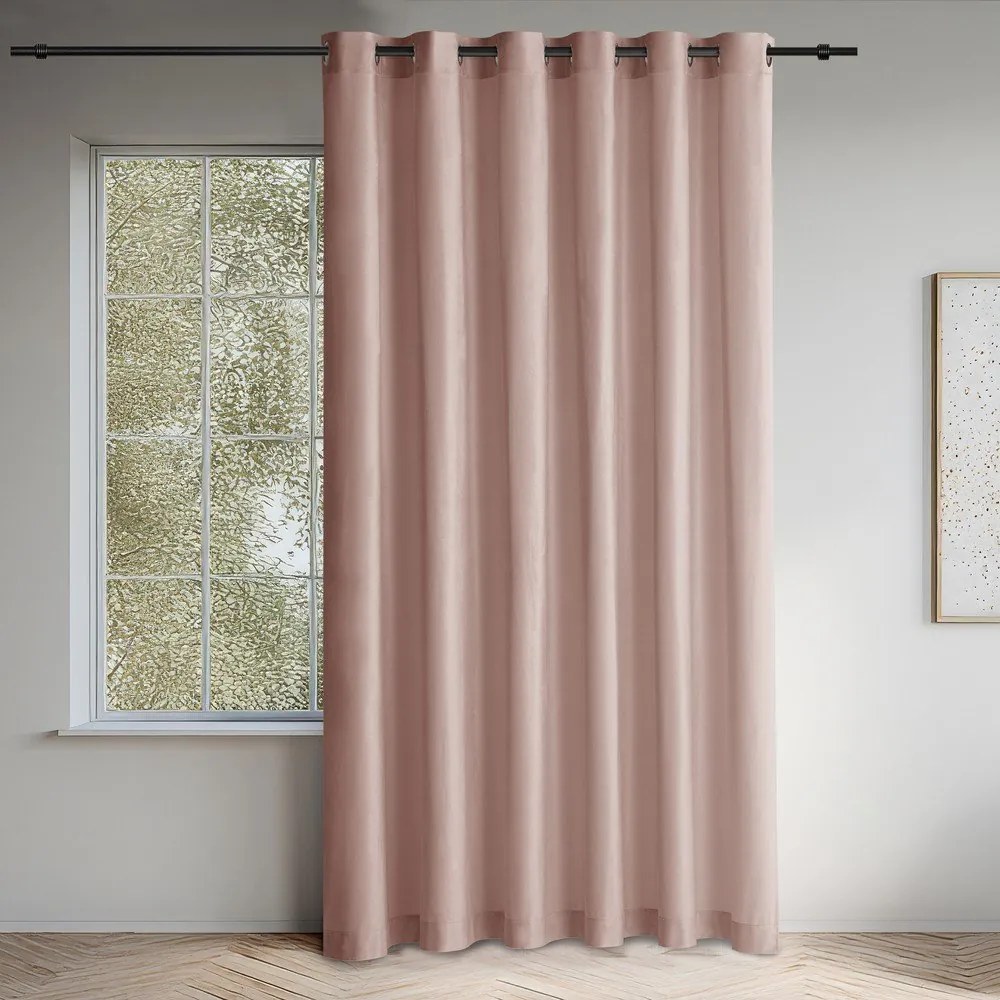 Svetloružový zamatový dimout záves 265x270 cm Velto – Filumi