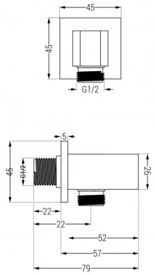 Sprchový set podomietkový MEXEN CUBE DR02 30 cm biely