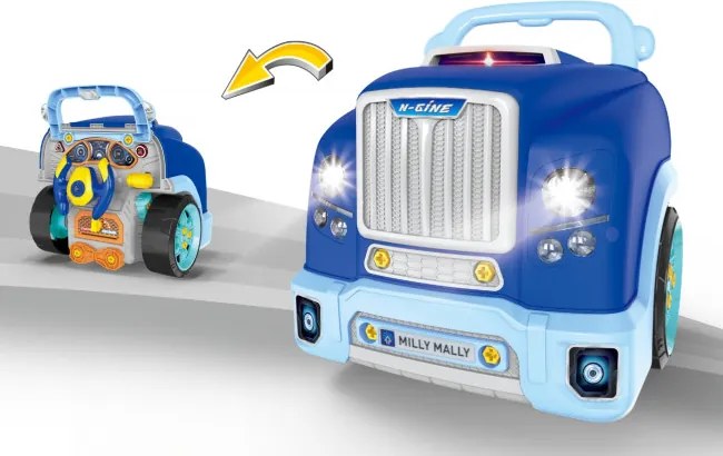 Auto s motorom N-gine modré
