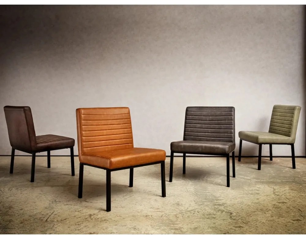 furniture-nabytek.cz - Čalúnená stolička Wingston XXL, nosnosť 250 kg, umelá koža / kov, šedozelená