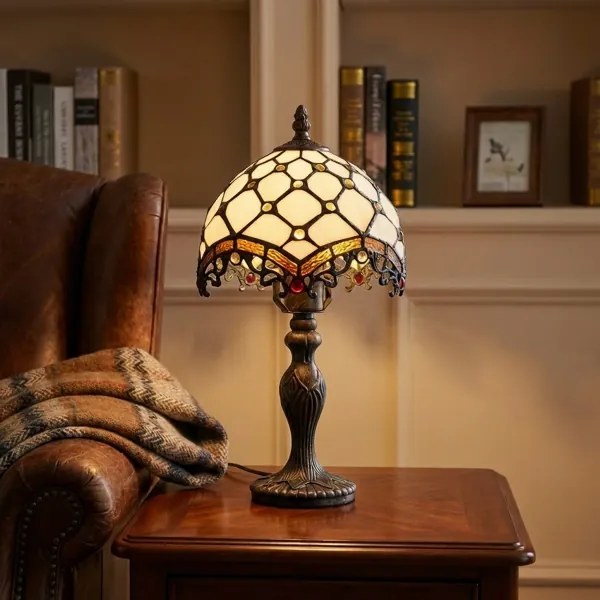 BRILAGI - Tiffany vitrážová stolová lampa IVORY 1xE27/60W/230V