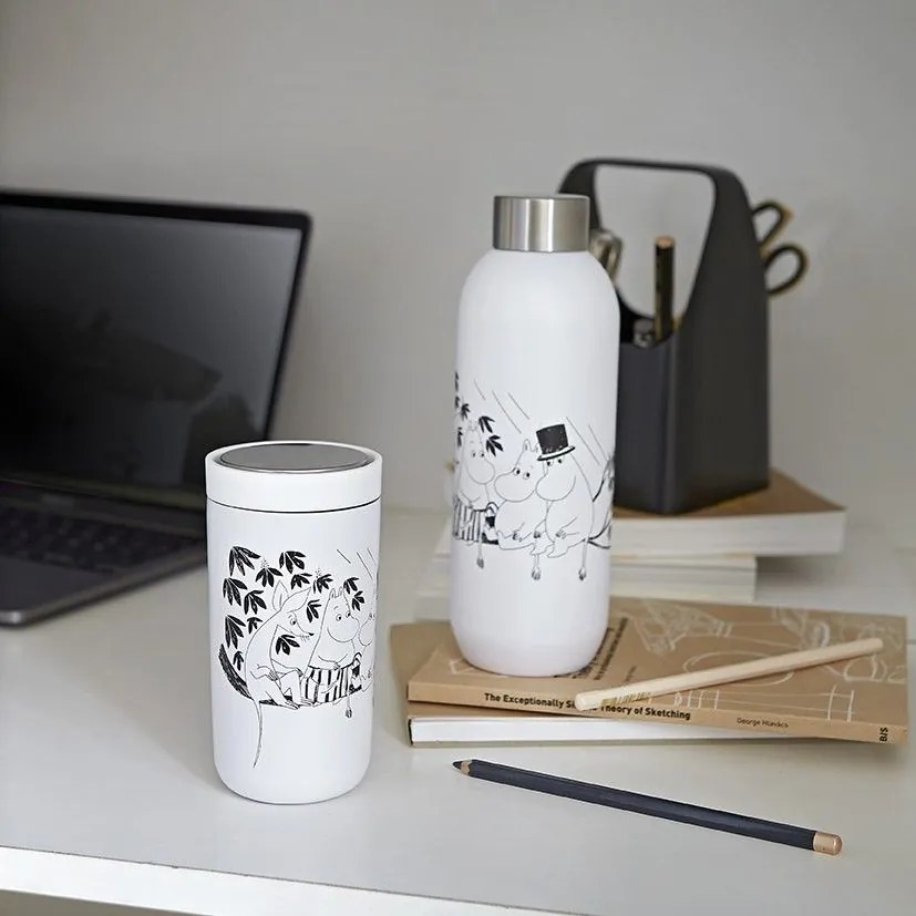 Stelton Nerezová fľaša Keep Cool White Moomin 750 ml