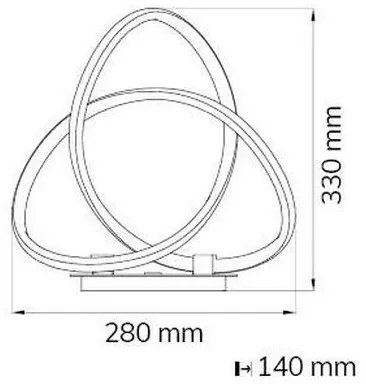 Wofi 8134.01.88.9000 - LED Stmievateľná stolná lampa INDIGO LED/19W/230V