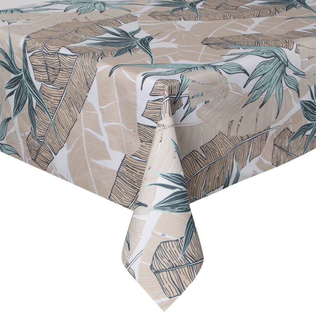 ZÁHRADNÝ VODEODOLNÝ OBRUS GARDEN 140X220 CM LISTY