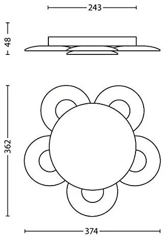 Philips 40970/48/16 - LED Stmievateľné stropné svietidlo VAGA LED/15W/230V