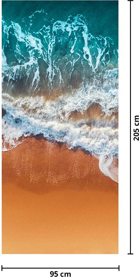 Fototapeta na dvere - Morská pláž (95x205cm)