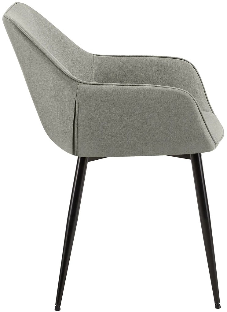 Sada 2 ks jedálenskej stoličky Luena látka - svetlosivá