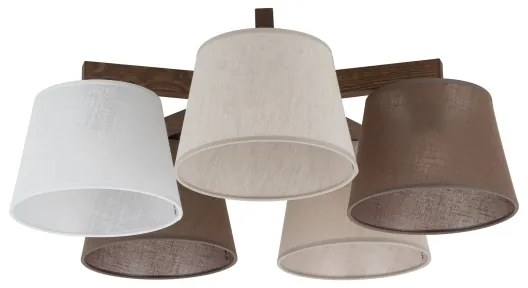 Brilagi - Prisadený luster LATTE 5xE27/15W/230V borovica/mix