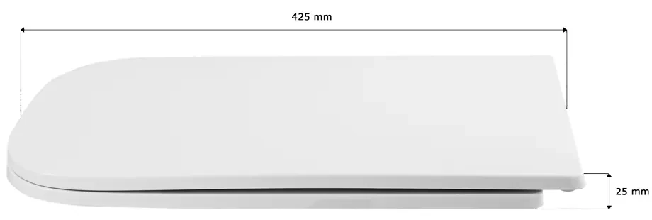 Gamma Venice, toaletné WC sedátko 435x362mm z duroplastu s pomalým zatváraním, biela, GMA-VENICE
