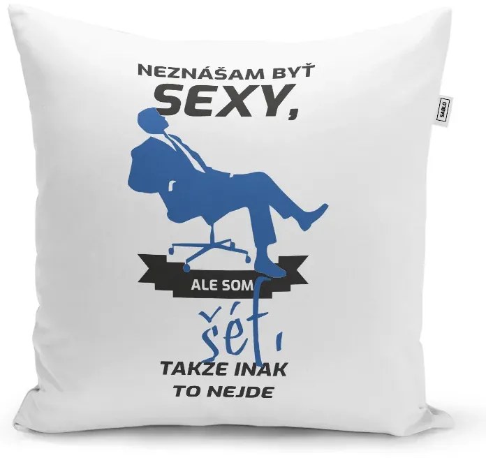 Sablio Vankúš Neznášam byť sexy, ale som šéf: 40x40 cm