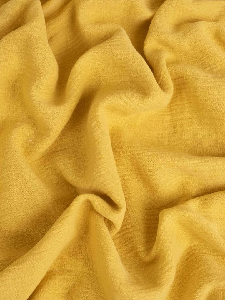 Mušelínová obliečka na vankúš 50 × 70 cm – Alexia horčicové