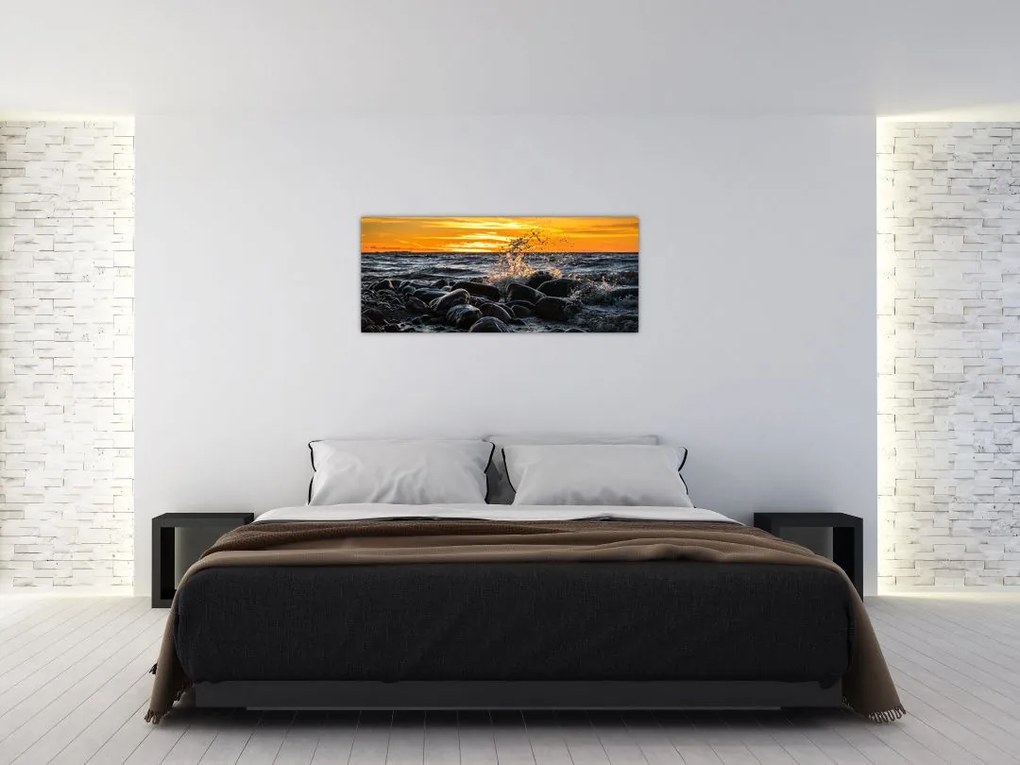 Obraz morských vĺn (120x50 cm)