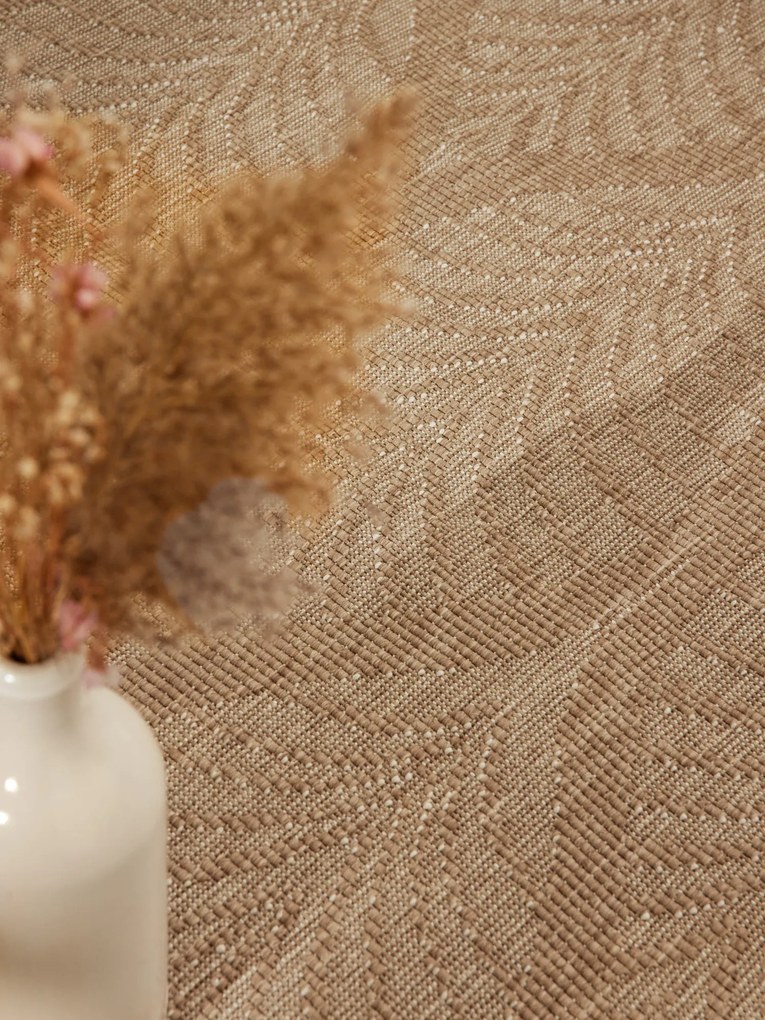 NORTHRUGS, Koberec behúň Duet Liora 106247 Beige/White - na von aj na doma, 80x250, béžová, chodba / predsieň