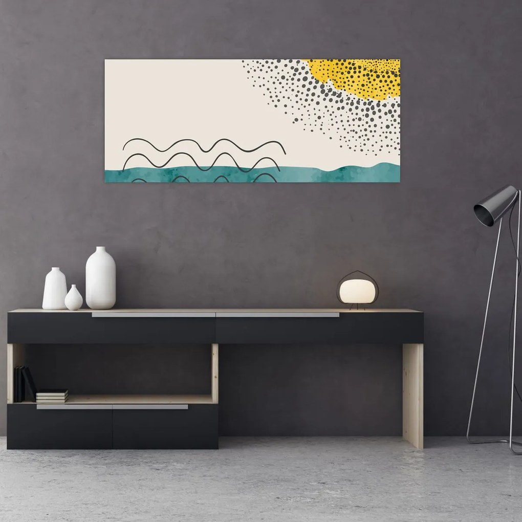 Obraz - Abstraktná maľba pláže N⁰1 (120x50 cm)