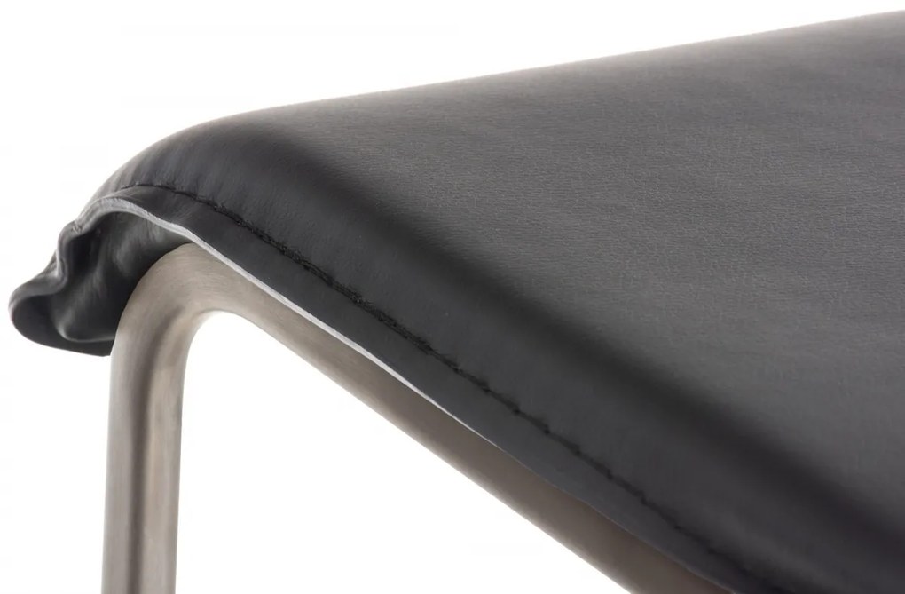 Barová stolička Limon nerez - Čierna