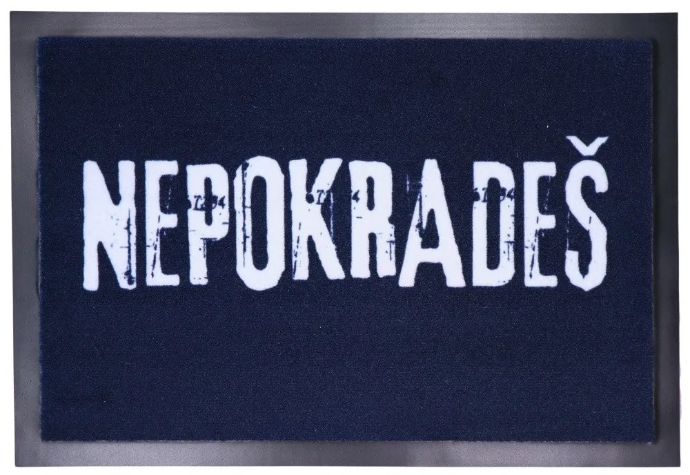 Mercury Flooring, Rohožka Nepokradneš 40x60 cm, 40x60, modrá