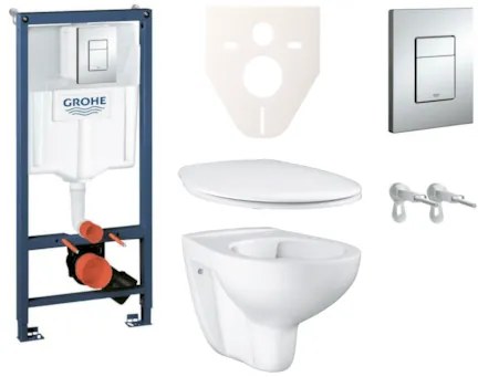 Cenovo zvýhodnený závesný WC set GROHE do ľahkých stien / predstenová montáž + WC GROHE Bau Ceramic SIKOGRS3G0