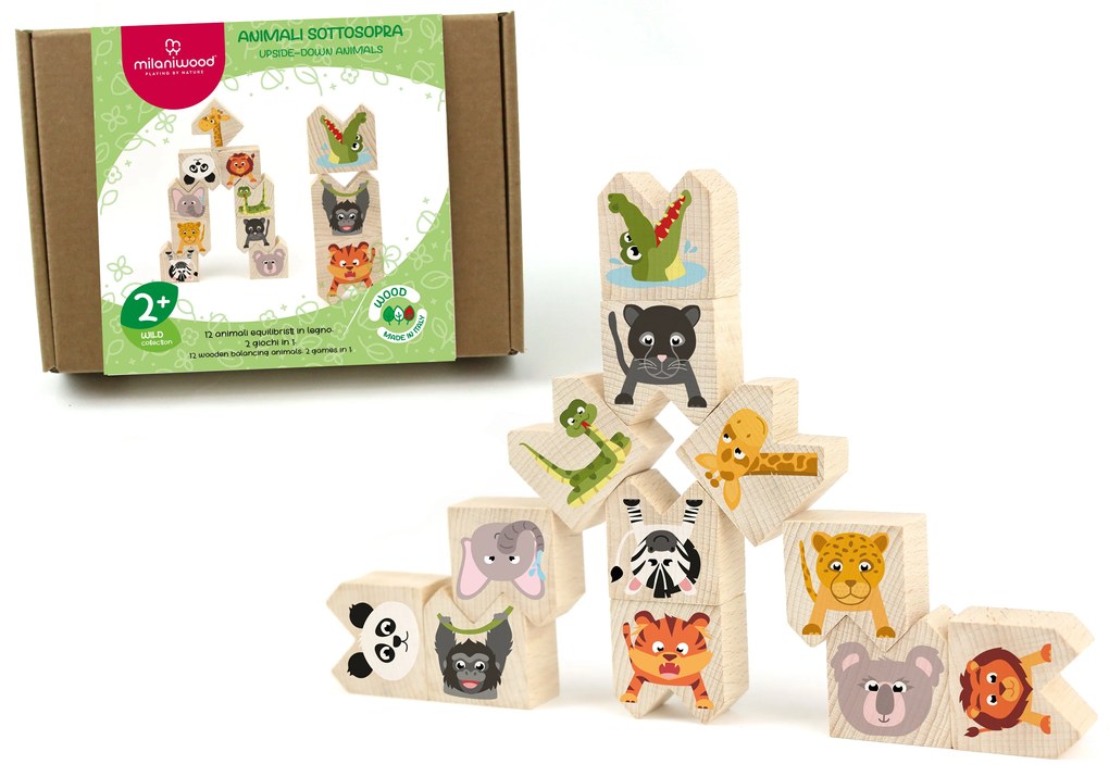 Milaniwood - Drevená balančná hra - divoké zvieratká