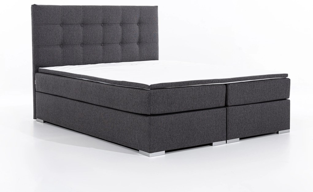 Manželská posteľ Boxspring 160 cm Irma 01 (tmavosivá). Vlastná spoľahlivá doprava až k Vám domov. 1044539